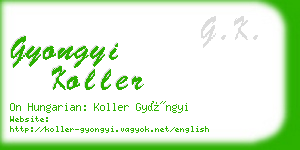 gyongyi koller business card